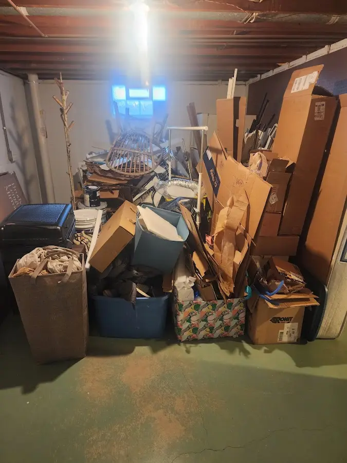 Roll-off dumpster container at job site for 20 Yard Dumpster Rental in Montgomery